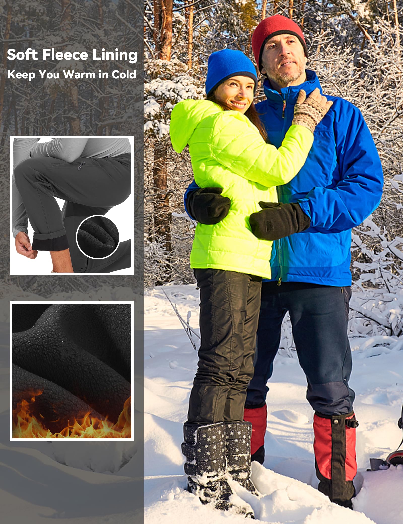 MOURCE winter hiking pants five-pocket layout offers secure on-trail storage