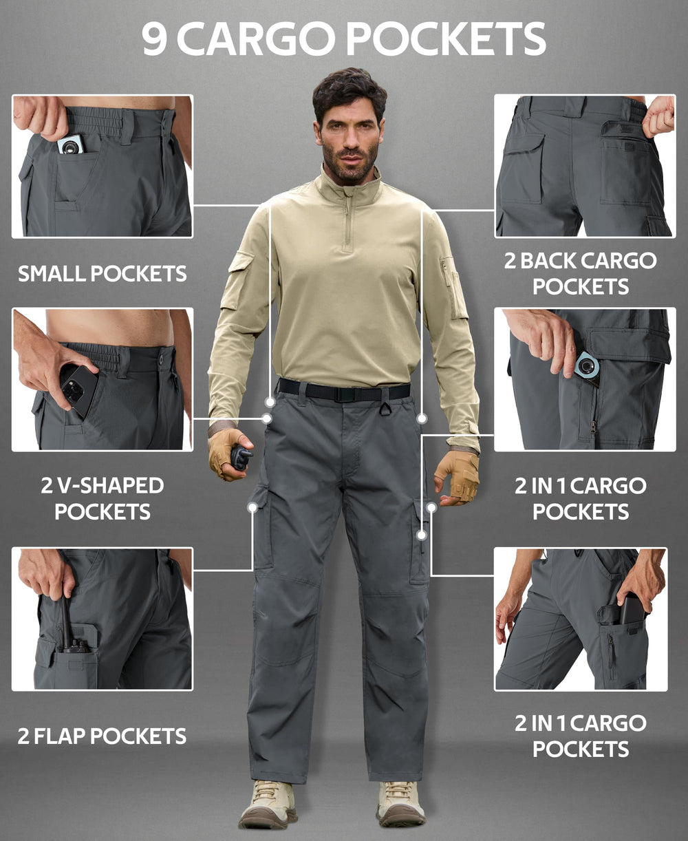 MOURCE Work Pants knee reinforcement and gusseted crotch for lasting durability.