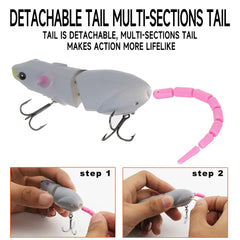 Multi-joint swimbait body for dynamic swimming action