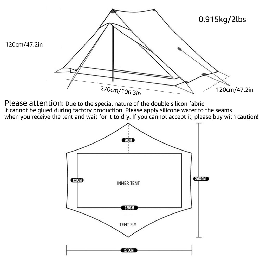 MOXIHIKE Lanshan 2 Pro inner tent with breathable mesh for comfort