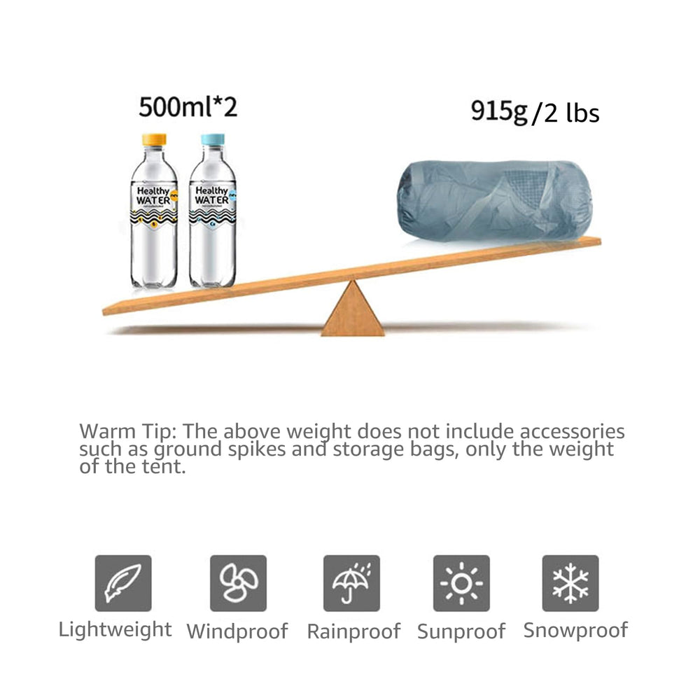 MoxiHike Lanshan 2 Pro tent interior with breathable mesh for airflow.