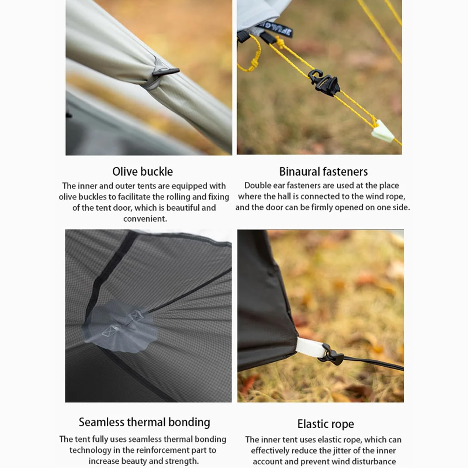 MOXIHIKE Lanshan 2 tent door opens with a T-shape for easy access.