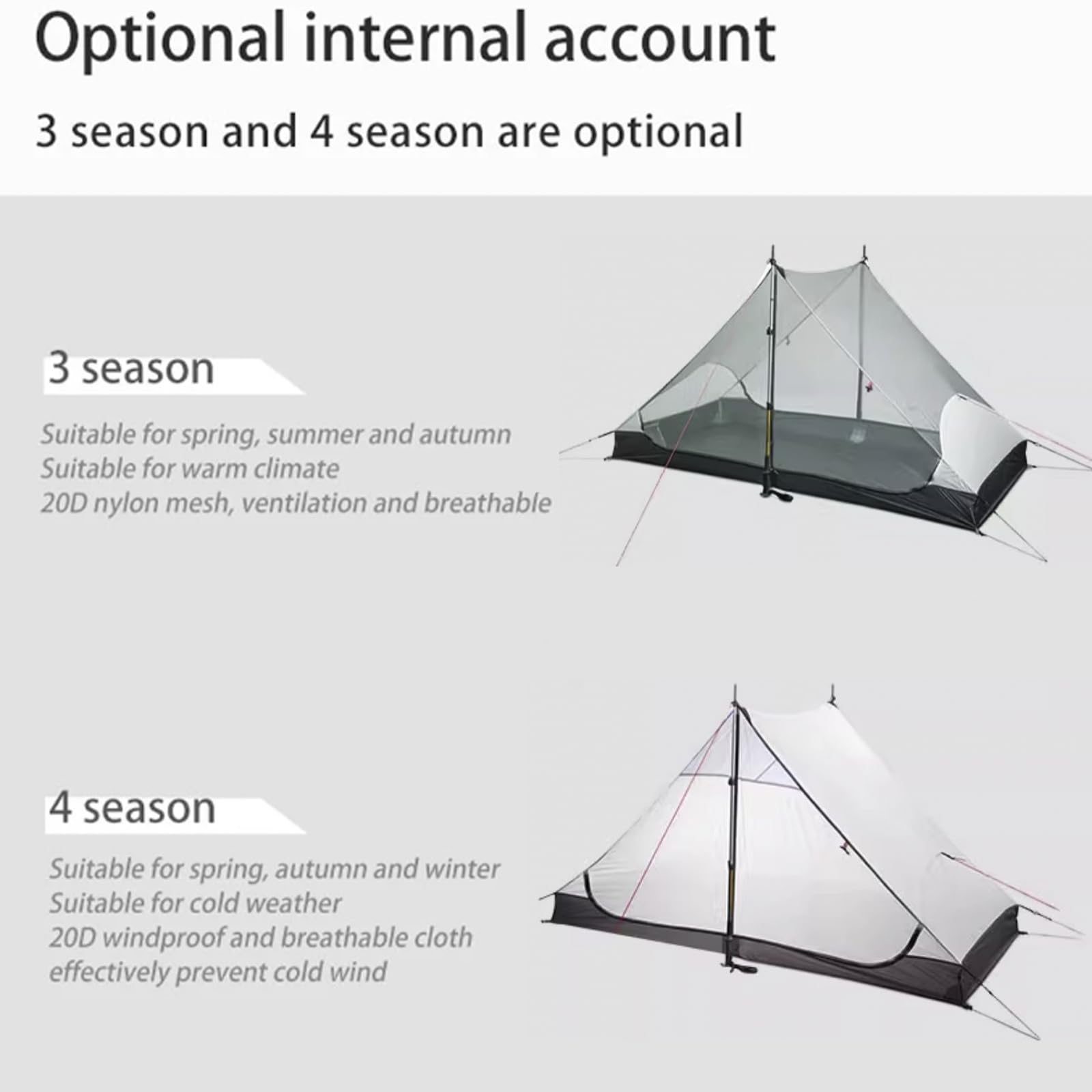 MOXIHIKE Lanshan 2 tent packed compactly for lightweight backpacking adventures.