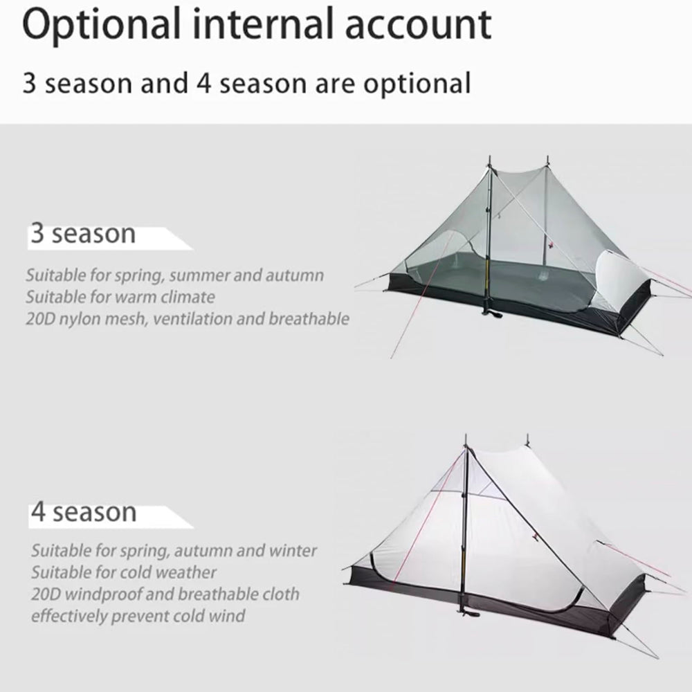 MOXIHIKE Lanshan 2 tent packed compactly for lightweight backpacking adventures.