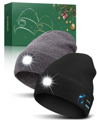 MOXTOYU unisex Bluetooth beanie light front view, gift-ready and warm for winter outings.