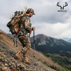 MOXULE Hunting Backpack Frame with air suspension system reduces load strain for smoother carries.