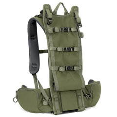 MOXULE Hunting Backpack Frame shows ergonomic design for comfort on long treks.