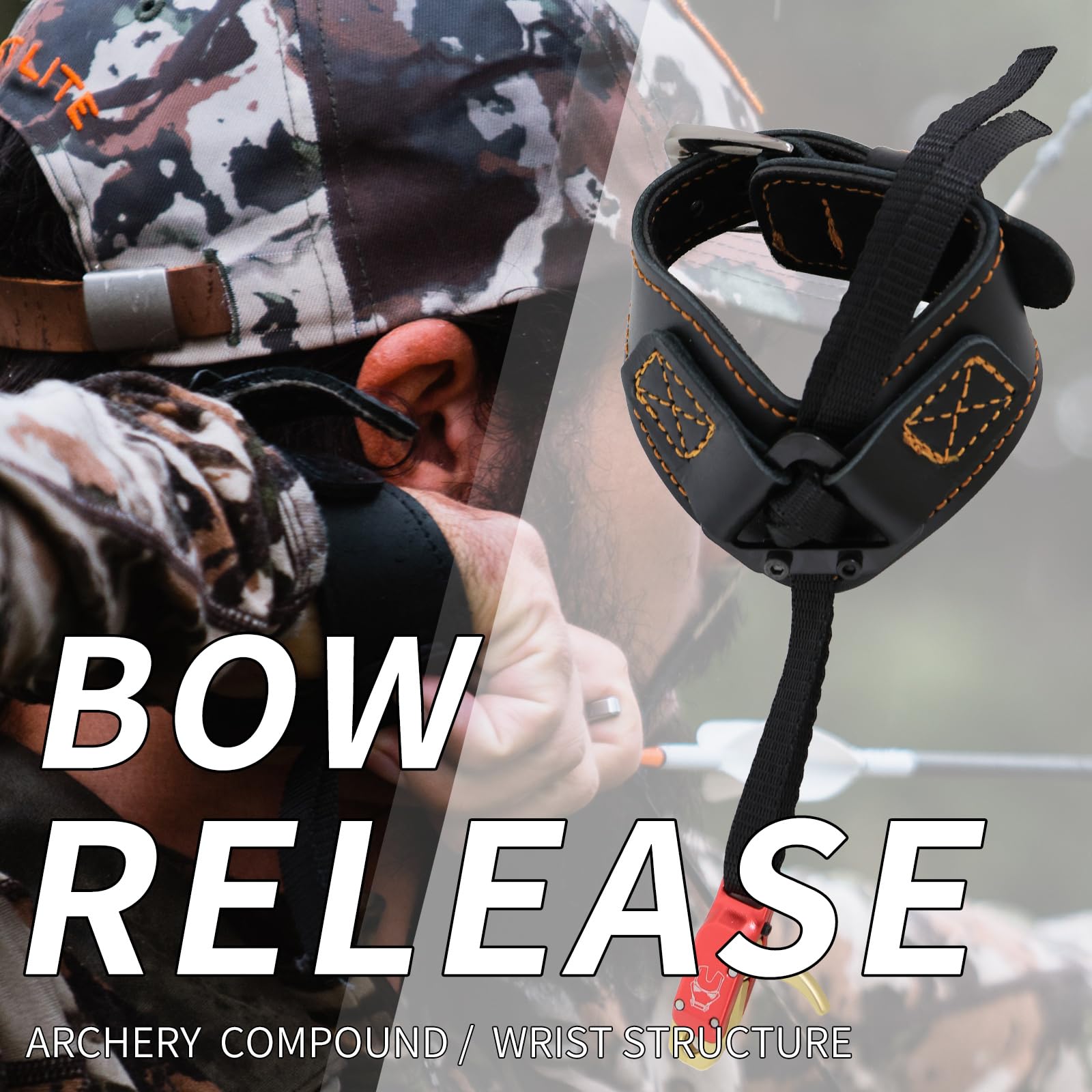 Moyujian Archery Release 360-degree head enables ambidextrous shooting versatility.