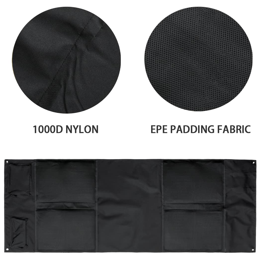 MOZETO shooting mat folded compact demonstrates easy carry and fast packing.