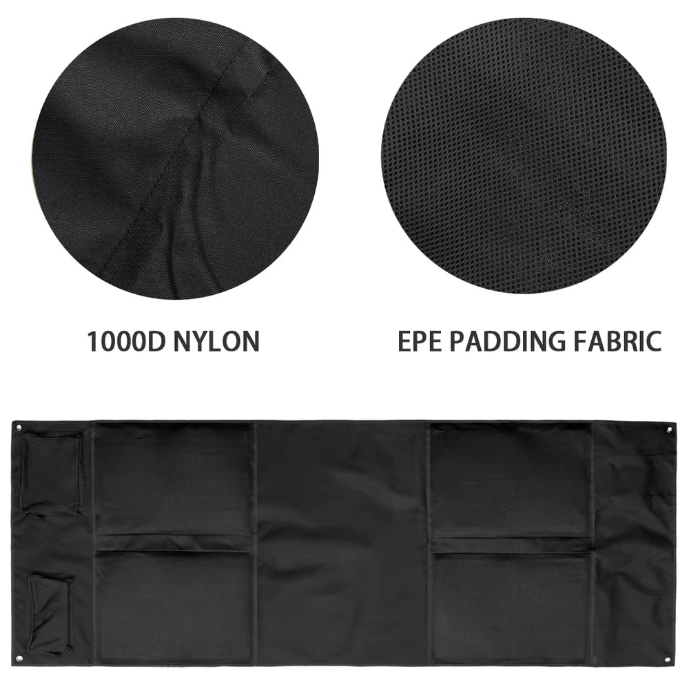 MOZETO shooting mat folded compact demonstrates easy carry and fast packing.
