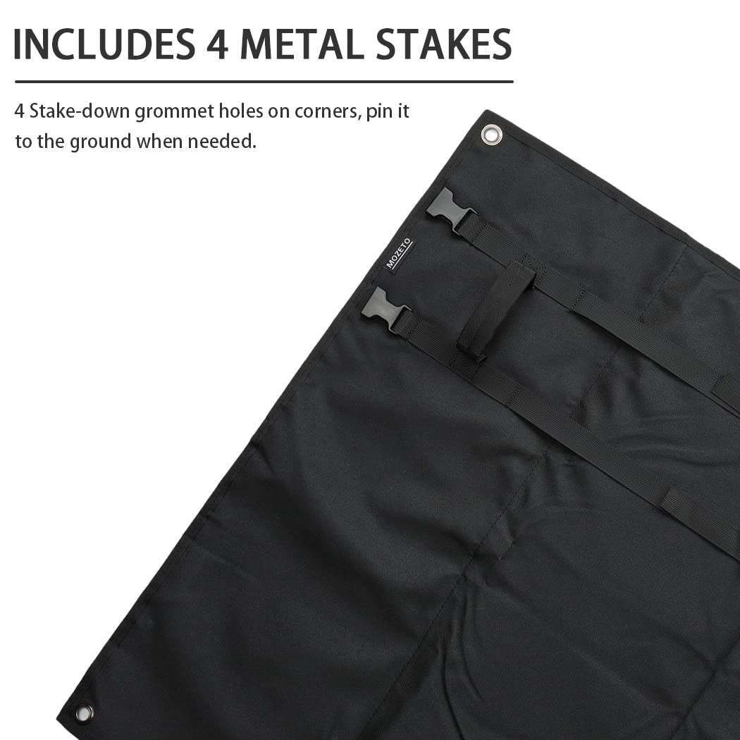 MOZETO nylon-1000d mat highlights durable construction for rugged outdoor use.