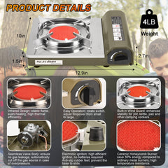 MOZODAWN propane hose adapter connected safely for flexible fueling.