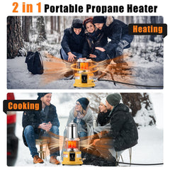 Mozodawn portable-handle design shown for easy carrying at campsites
