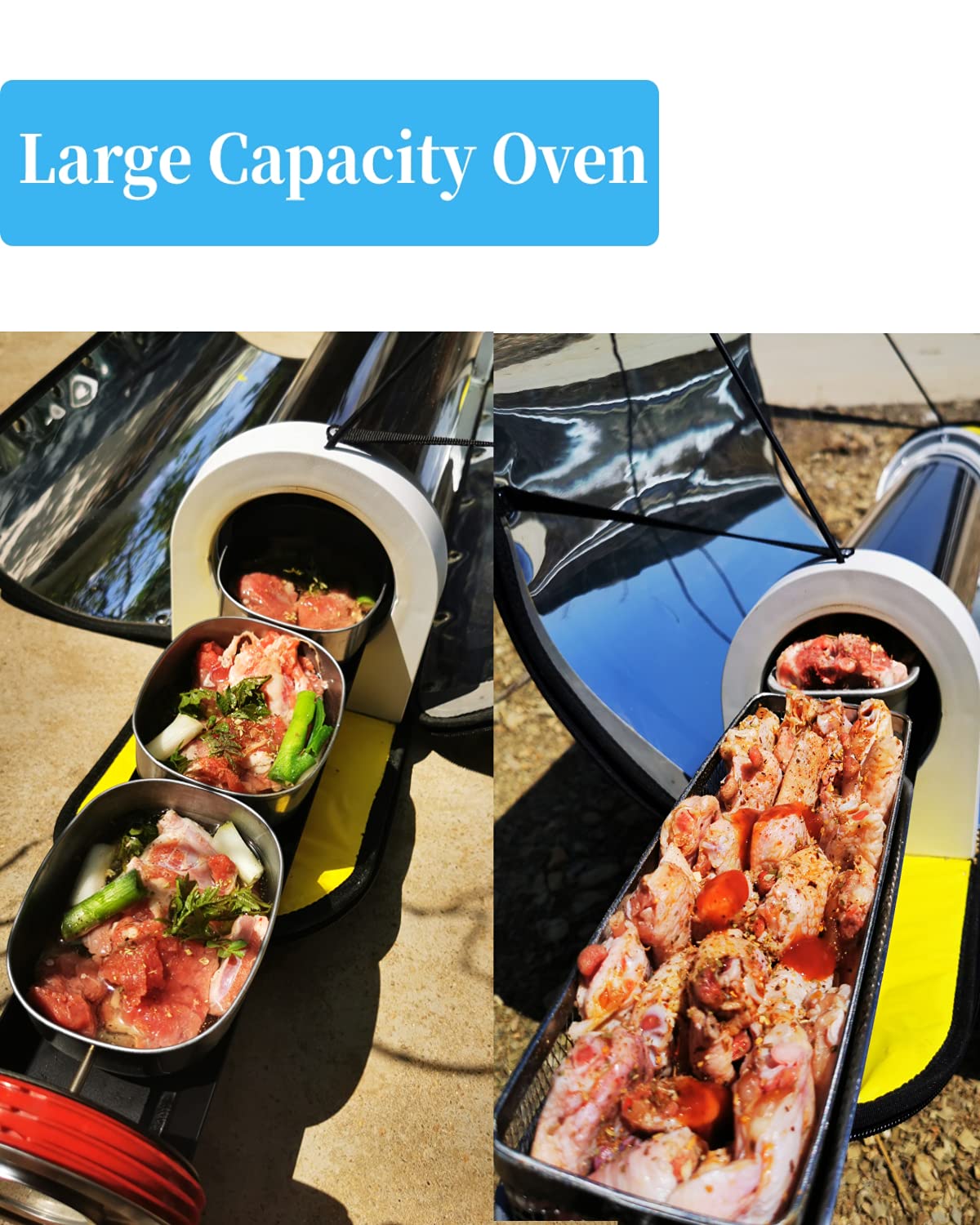 MrMapMax Solar Oven cooking-in-sunlight demonstrates efficient solar cooking for camping