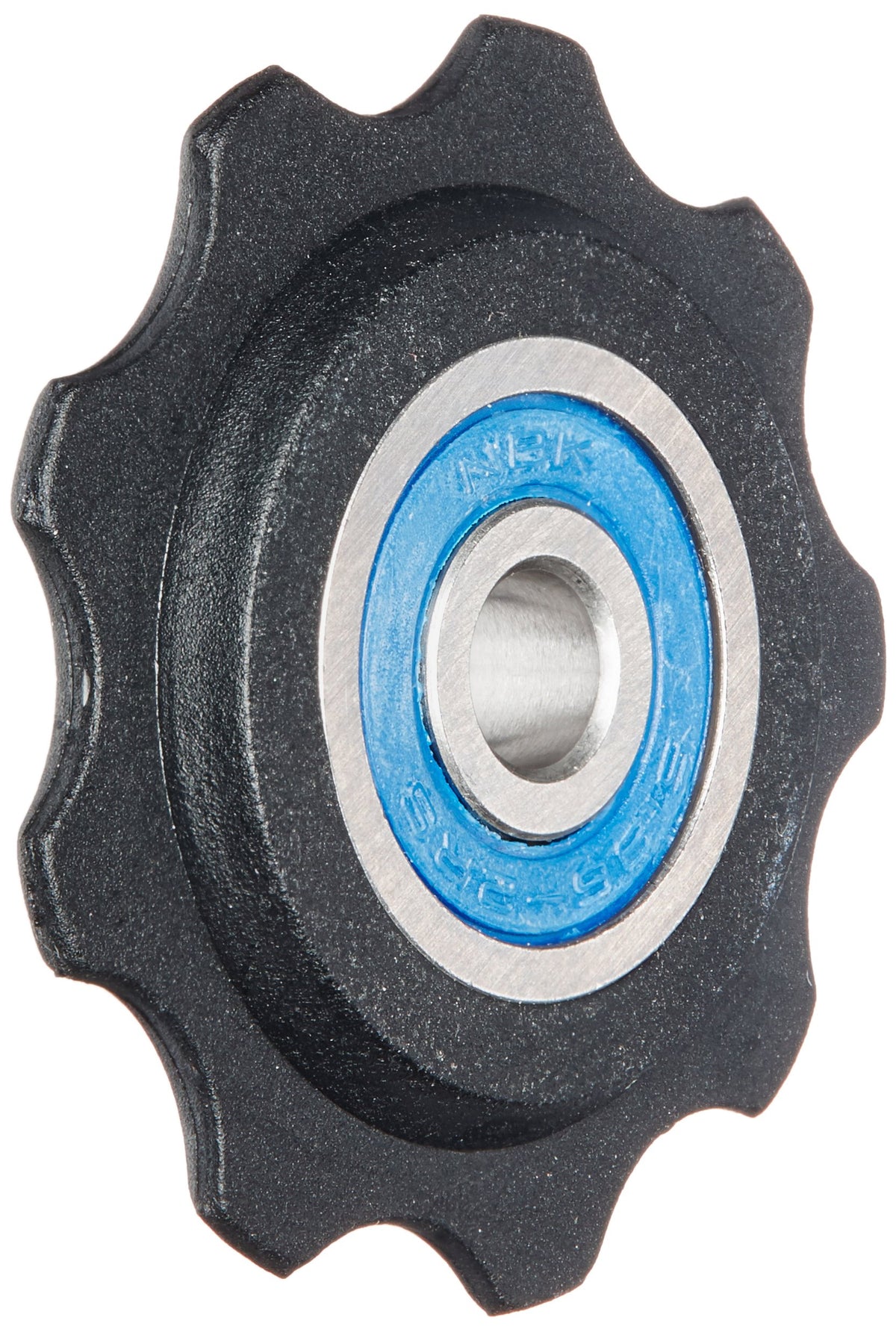MRP G2 pulley front view, replacement part for chainguides, smooth shifting on rugged trails.
