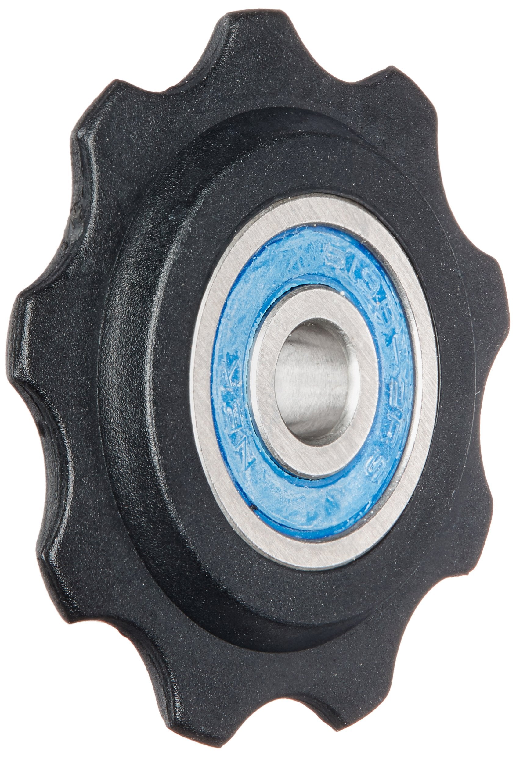 MRP G2 pulley side view, durable plastic construction for dependable MTB drivetrain.