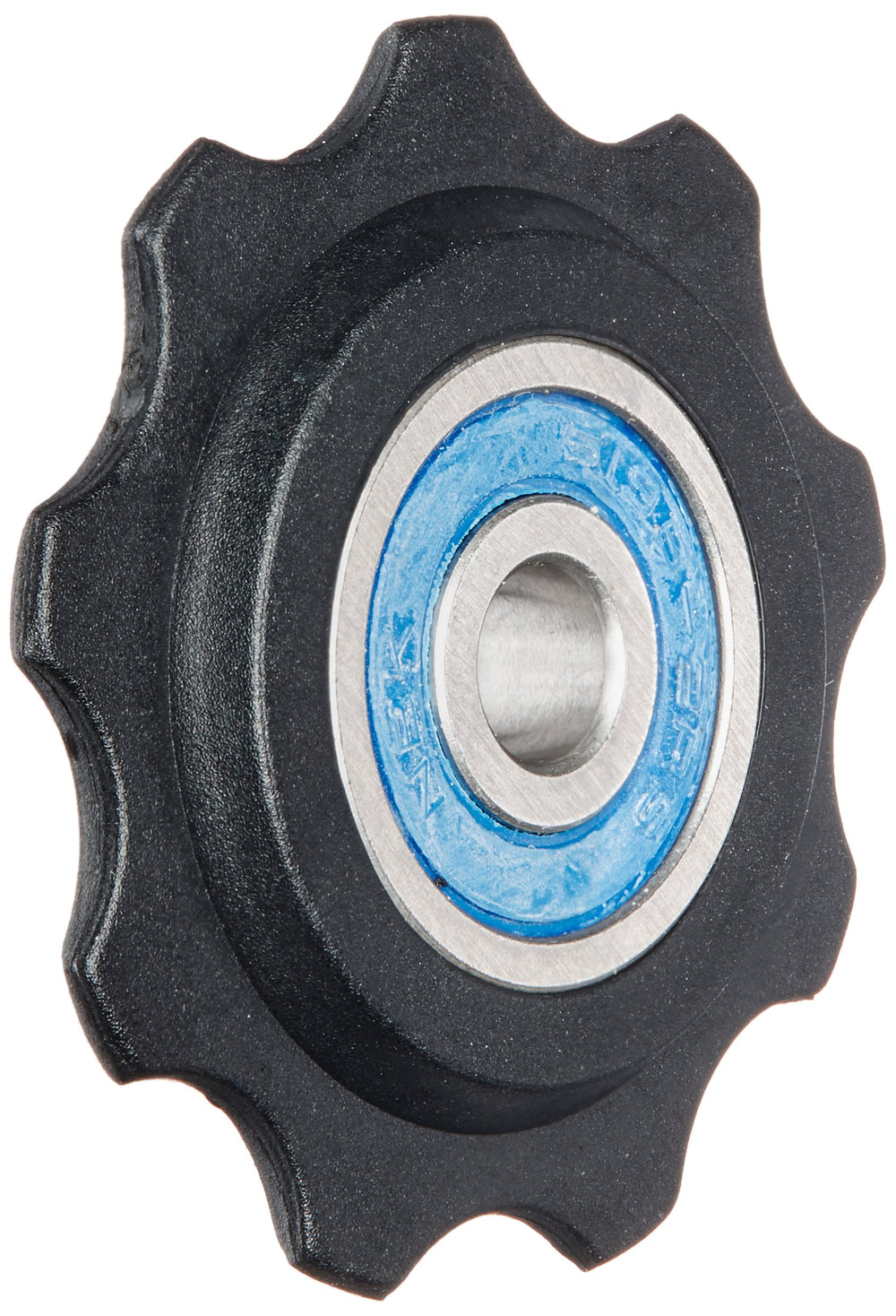 MRP G2 pulley side view, durable plastic construction for dependable MTB drivetrain.
