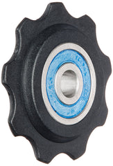 MRP G2 pulley side view, durable plastic construction for dependable MTB drivetrain.