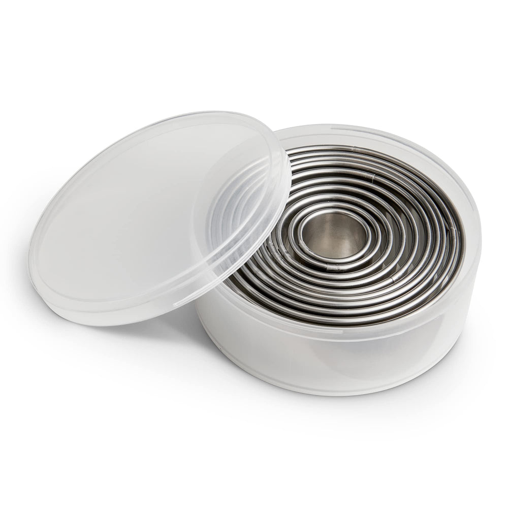 Mrs. Anderson’s Baking cookie fondant cutters set in storage container for organized baking.