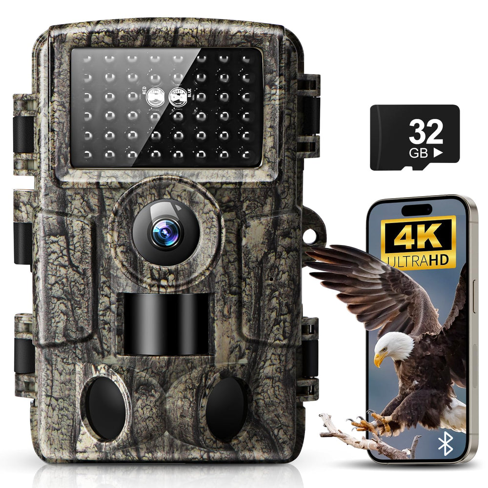 MRSCRET 4K60MP trail camera front view showing compact design for quick field scouting