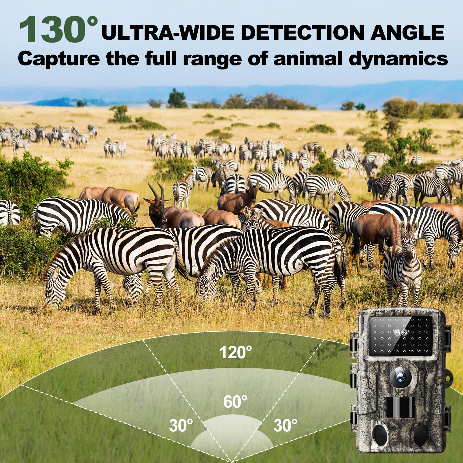 MRSCRET 4K60MP trail camera package including SD card and setup accessories