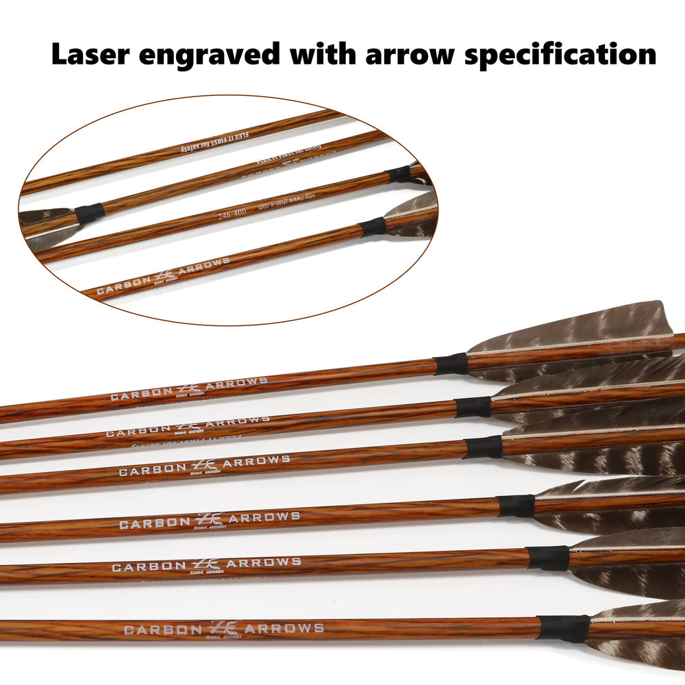 MS Jumpper white nocks on carbon arrows for clear visibility.