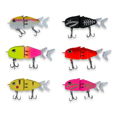 MSIZNX jointed swimbait lure front view 2.4 inch 0.23 oz