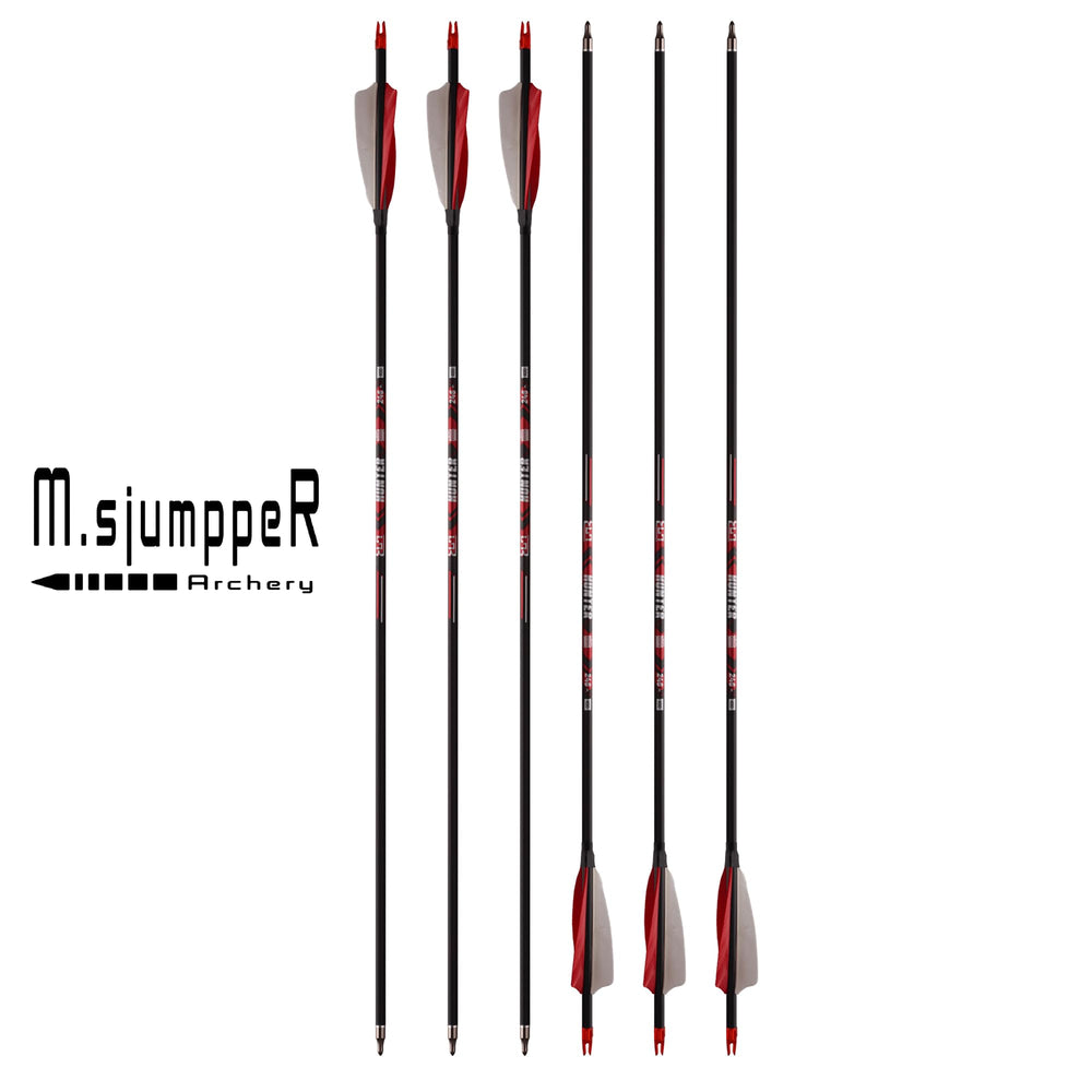 M.SJUMPPER ARCHERY bright color design arrows improve visibility and target finding.
