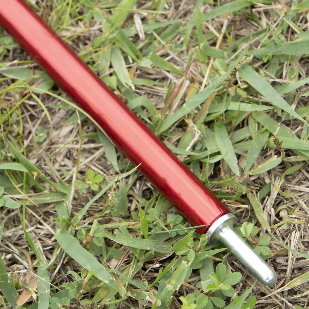 MSR collapsible pole with aircraft-grade aluminum shaft and spring lock for secure setups.
