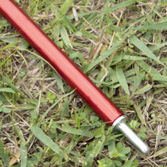 MSR collapsible pole with aircraft-grade aluminum shaft and spring lock for secure setups.