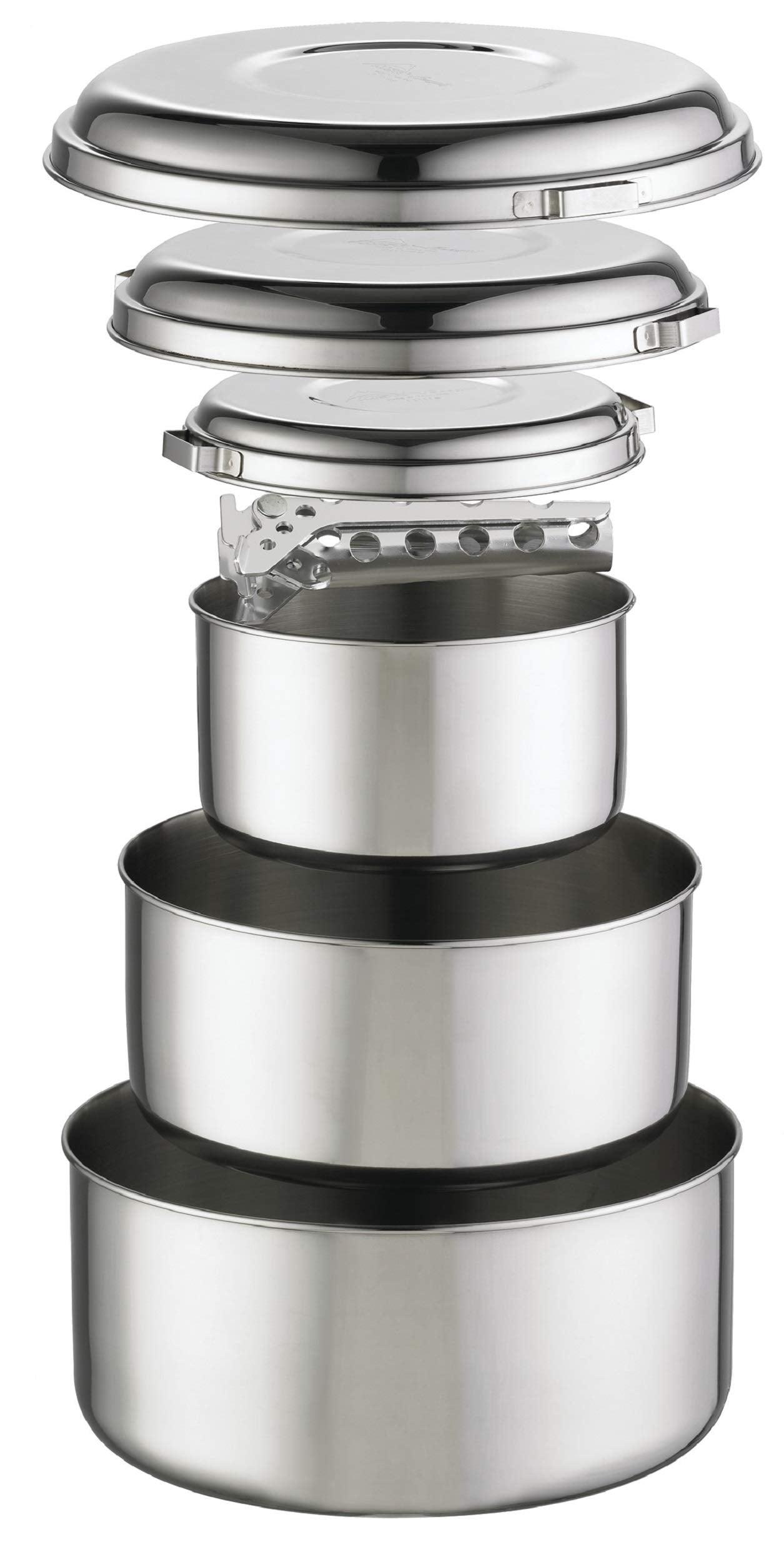 MSR Alpine 4 1L pot—durable stainless steel for solo trail meals.