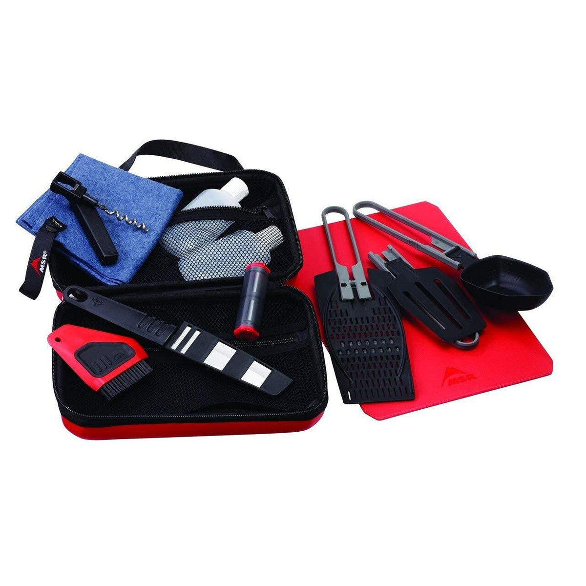 MSR Alpine Deluxe Kitchen Set case keeps camp cooking tools organized for easy packing