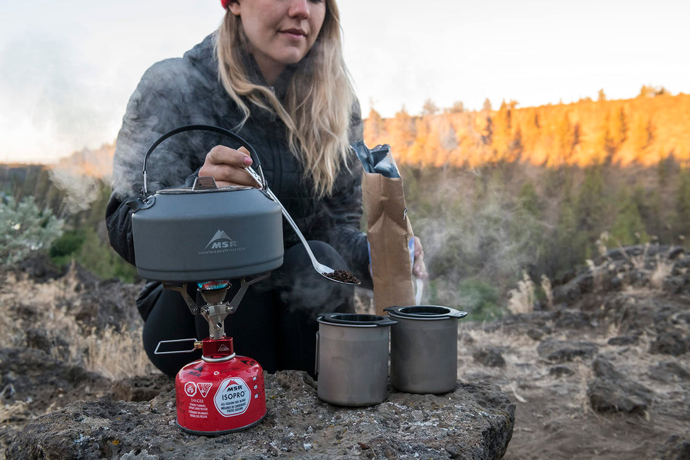 MSR Alpine Long Camping Tool Spoon stainless steel body offers durability and lightweight use.