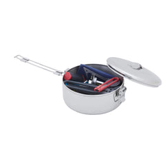 MSR Alpine Stowaway pot with lid locked for secure travel