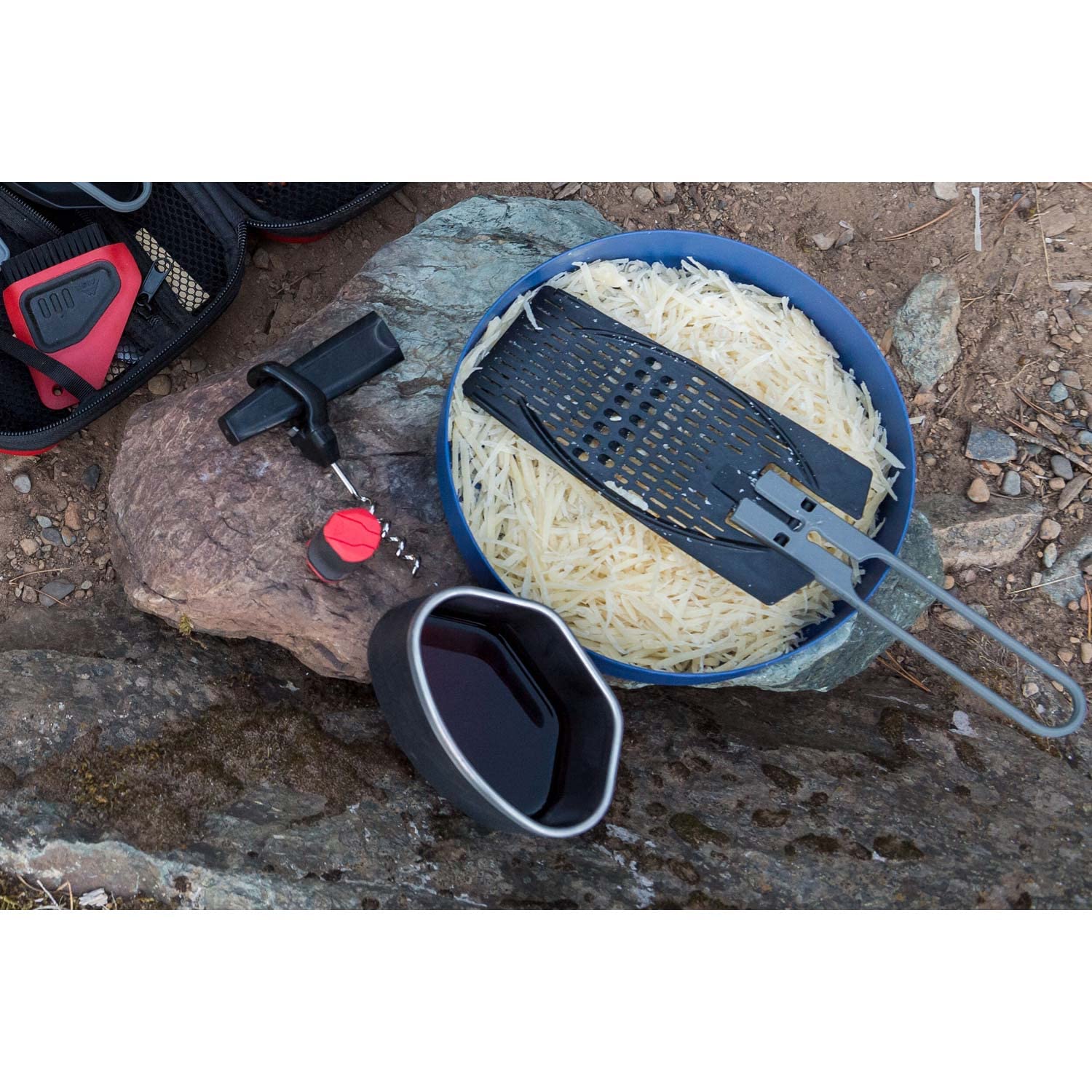 MSR folding design keeps utensils flat and travel-ready in a pack.