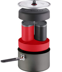 MSR Alpinist 2 pot with even heat transfer for fast boiling.
