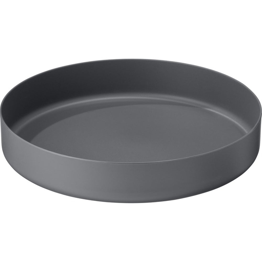 MSR DeepDish Large Gray plate nesting with MSR pots for compact camp cooking