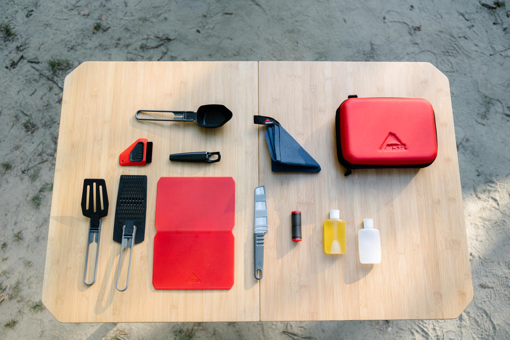 MSR dish brush scraper cleans campware and utensils effectively