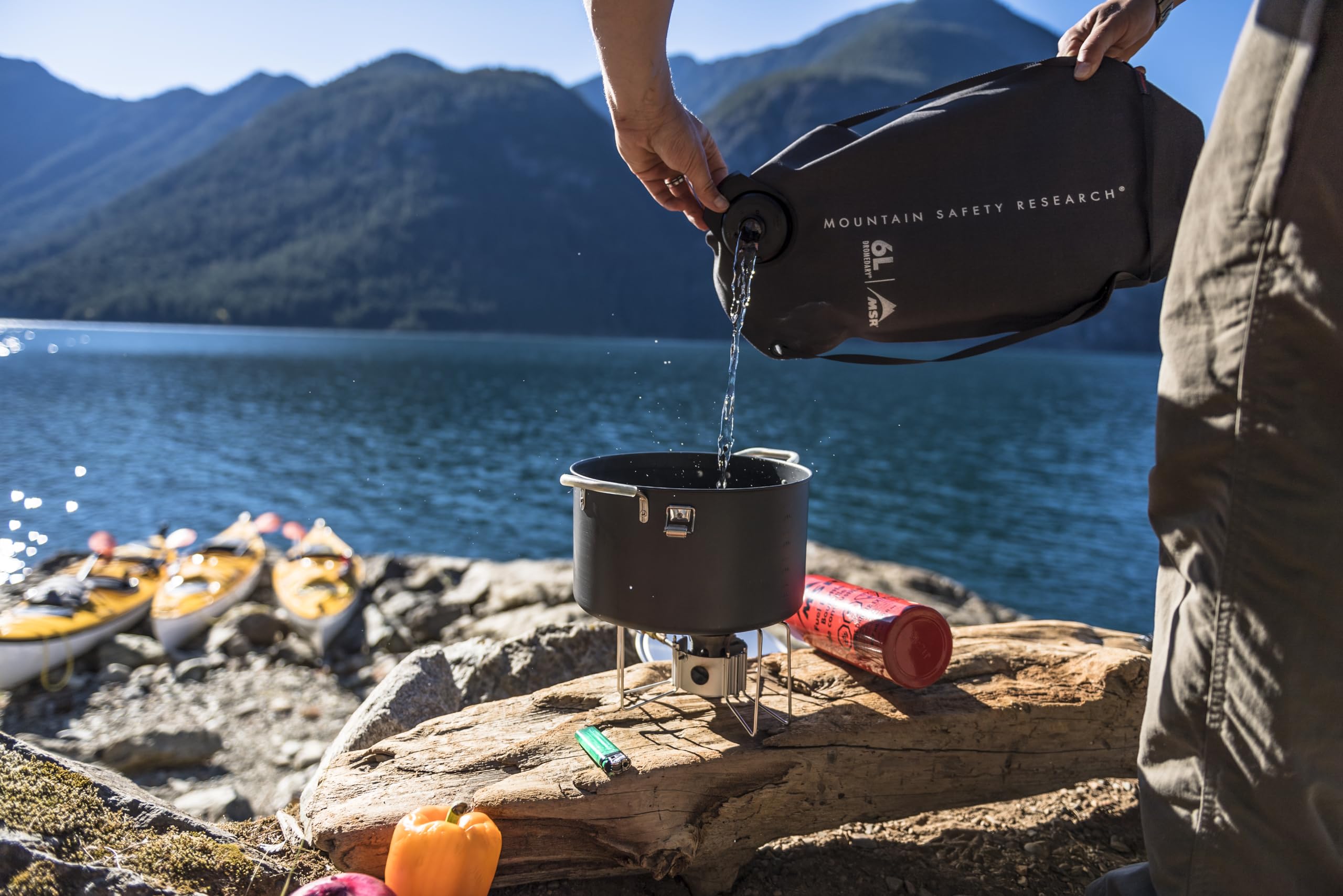 MSR Dragonfly includes pump, windscreen, heat reflector, and PFAS-free DWR stuff sack