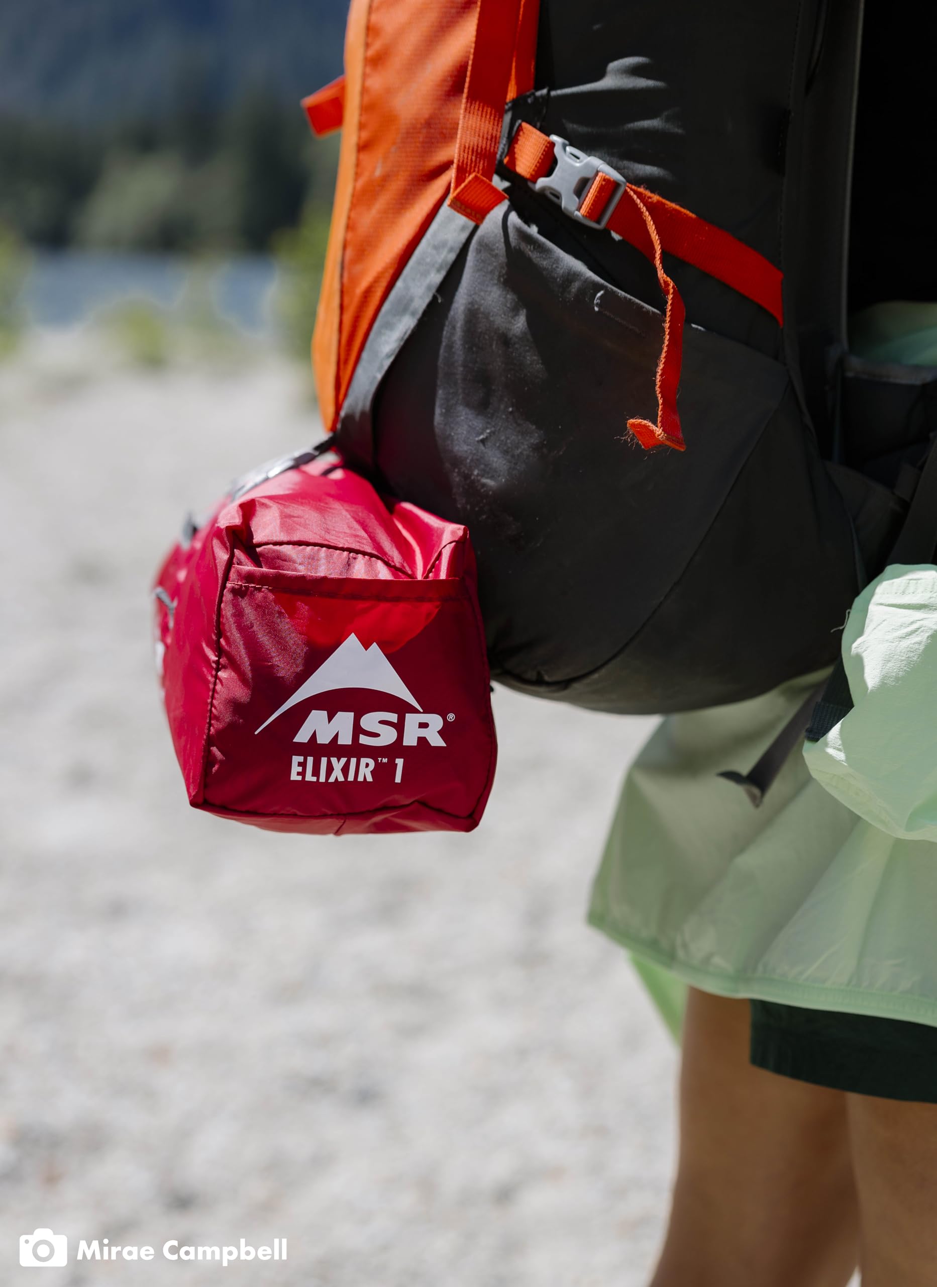 MSR Elixir light trail weight supports backpacking journeys.