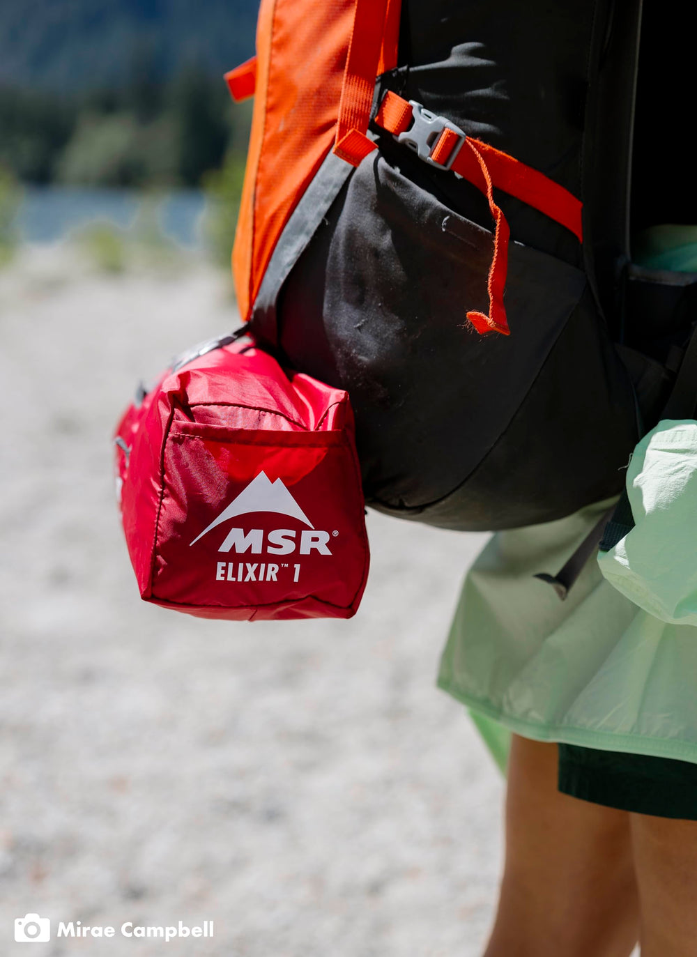 MSR Elixir light trail weight supports backpacking journeys.