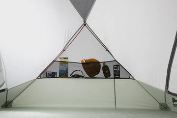MSR Elixir mesh panels maximize airflow while retaining warmth for comfort.