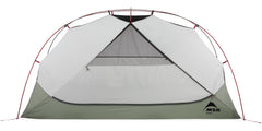 MSR Elixir rectangular floor design fits wide sleeping pads for comfort.