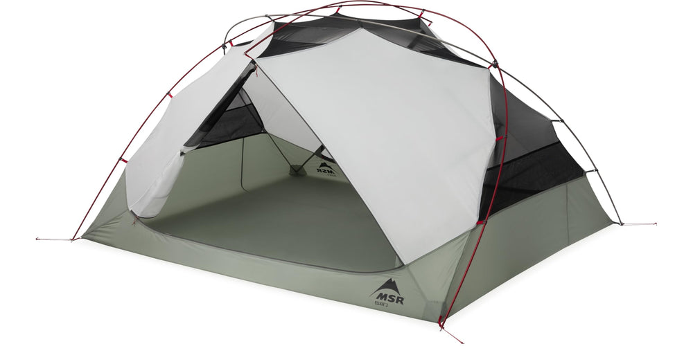 MSR Elixir interior space demonstrates room to spread on wide sleeping pads.