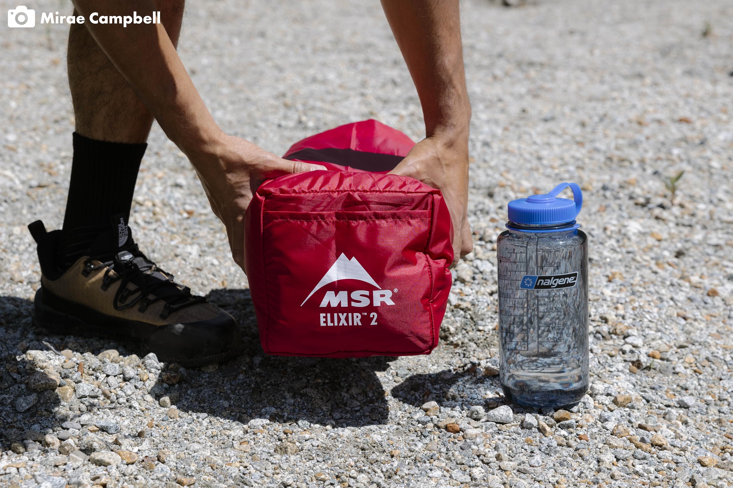 MSR Elixir straight-pull zippers ease nighttime access.