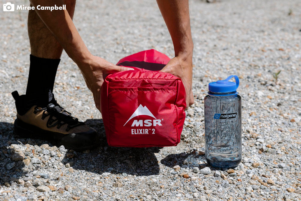 MSR Elixir straight-pull zippers ease nighttime access.