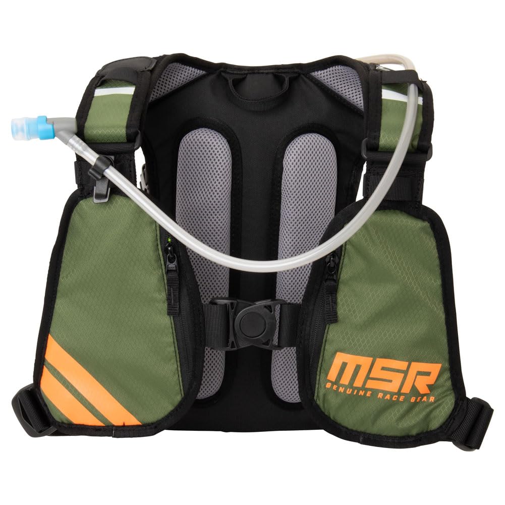 MSR Enduro chest pockets ideal for rapid phone or map access.