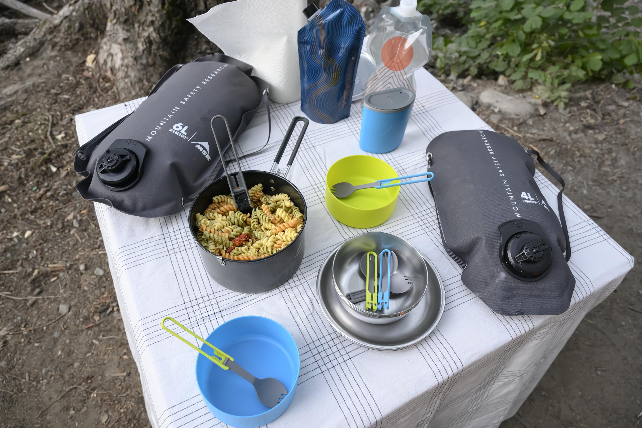 MSR utensils color options aid easy identification on trips.