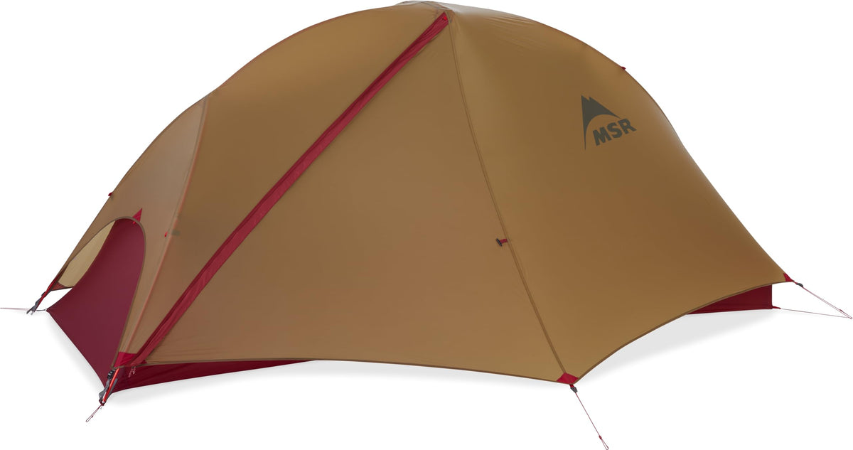 MSR FreeLite 1P tent exterior view highlights ultralight setup for quick trips