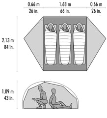 MSR Freelite 3P tent DuraShield coating keeps weather out.